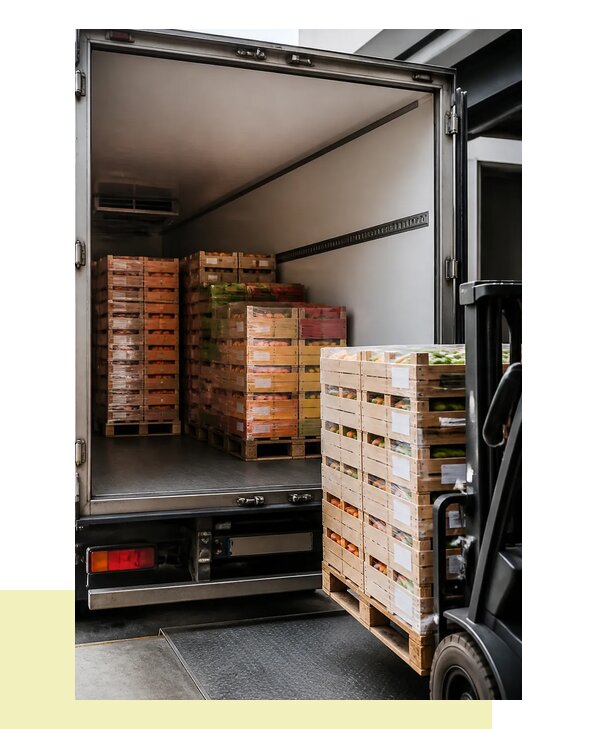 Перевозка сельхозпродукции на паллетах с доставкой в Керчь